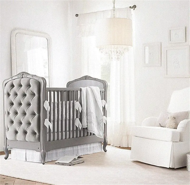 
Bisini French Style Elegant Portable Baby Bed, Environmental Wooden Baby Crib BF09-80005 