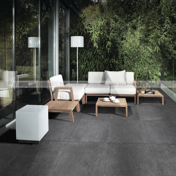 Ebro Ceramic 2cm thick gres porcellanato patio garden outdoor floor tiles grey stone tiles outdoor