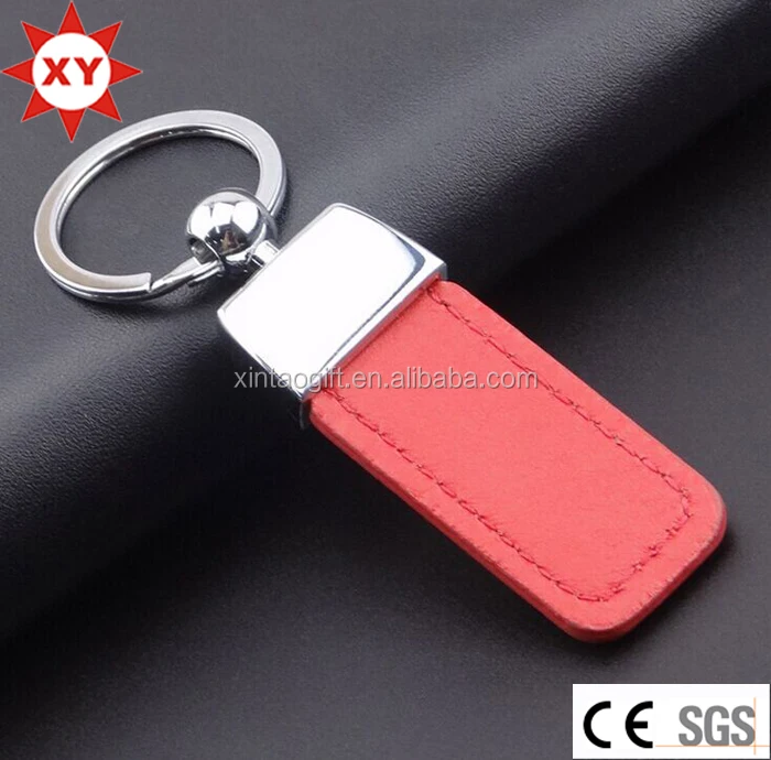 Direct sales of custom multi-color leather key chains with laser logo