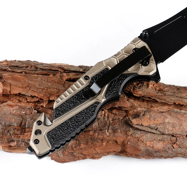 Хит продаж, карманный нож из нержавеющей стали для кемпинга со стеклянным выключателем и ремнем