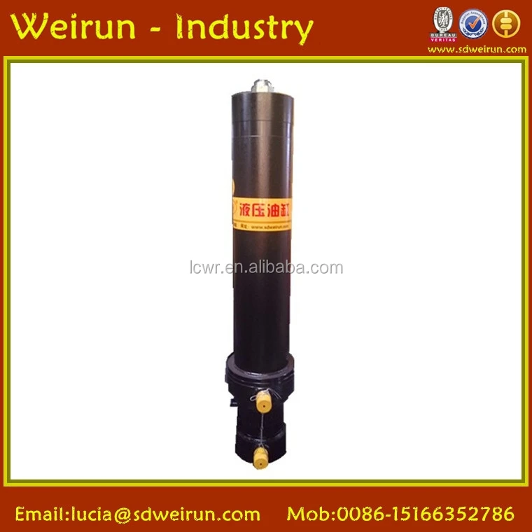 
4 stage hydraulic telescopic ram cylinder for 38-60 ton truck 