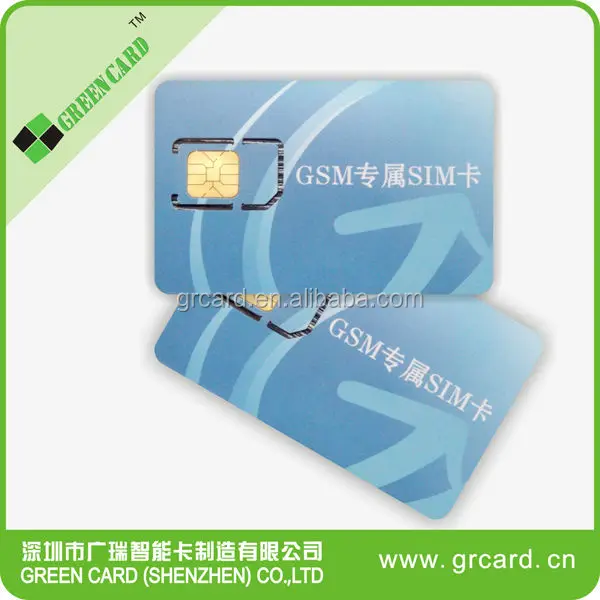 
CR80 standard credit card size Blank gsm sim card 