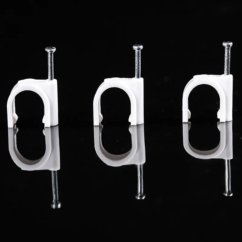 PP PE flat and round nail cable clips with high quality
