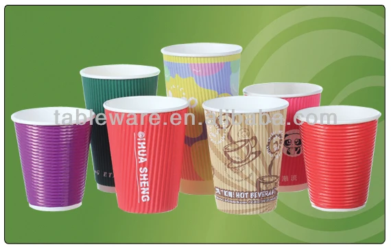 
12oz Ripple Wall Disposable Paper Cup 