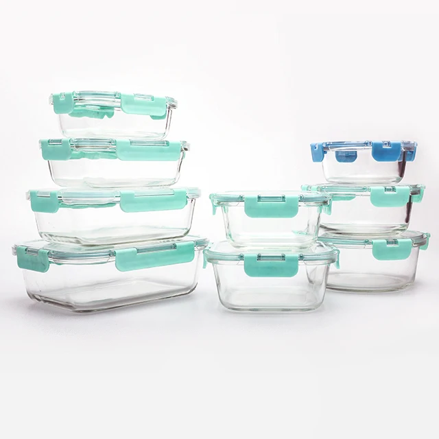 Professional glass vacuum food storage 3 compartment lunch box container boxes made in China