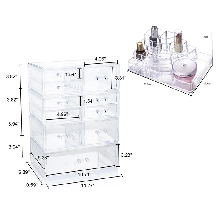 Quality-Assured Multi Purpose Plastic 5-tier Drawers Cosmetic Makeup Storage