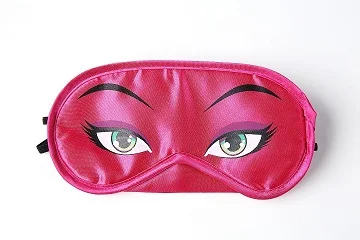 Одноразовая симпатичная маска для глаз из сатина и полиэстера с буквенным принтом животного для сна по конкурентоспособной цене