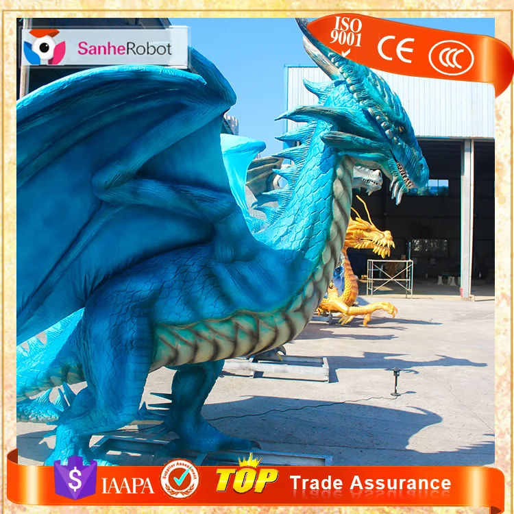 Factory custom 3D animals Hand-carved Big dragon figurines