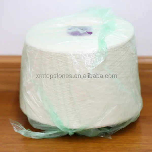 100% polyester slub yarn 21s twisted rign spun polyester yarn
