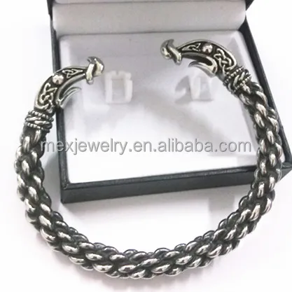 Large Chunky 316L Mens Stainless Steel Bracelet Dragon Viking Bangle Bracelets for men jewelry