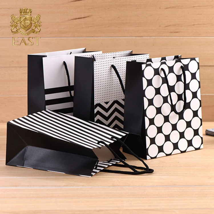 2021 Full Color Printed Striped Design Water Resistant Carrier Gift Paper Bag,paper bag making machine price