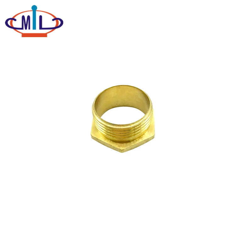 conduit fittings short male brass bush