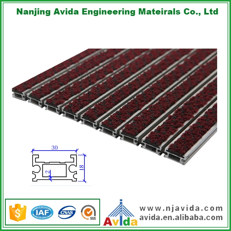 Dust Control Non Slip Aluminum Entrance Door Mat Commercial