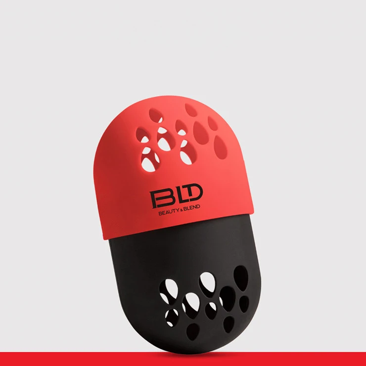 Amazon Hot Selling Cosmetic Blender Travel Makeup Sponge Capsule Silicone Carrying Case Holder Makeup Sponge Holder