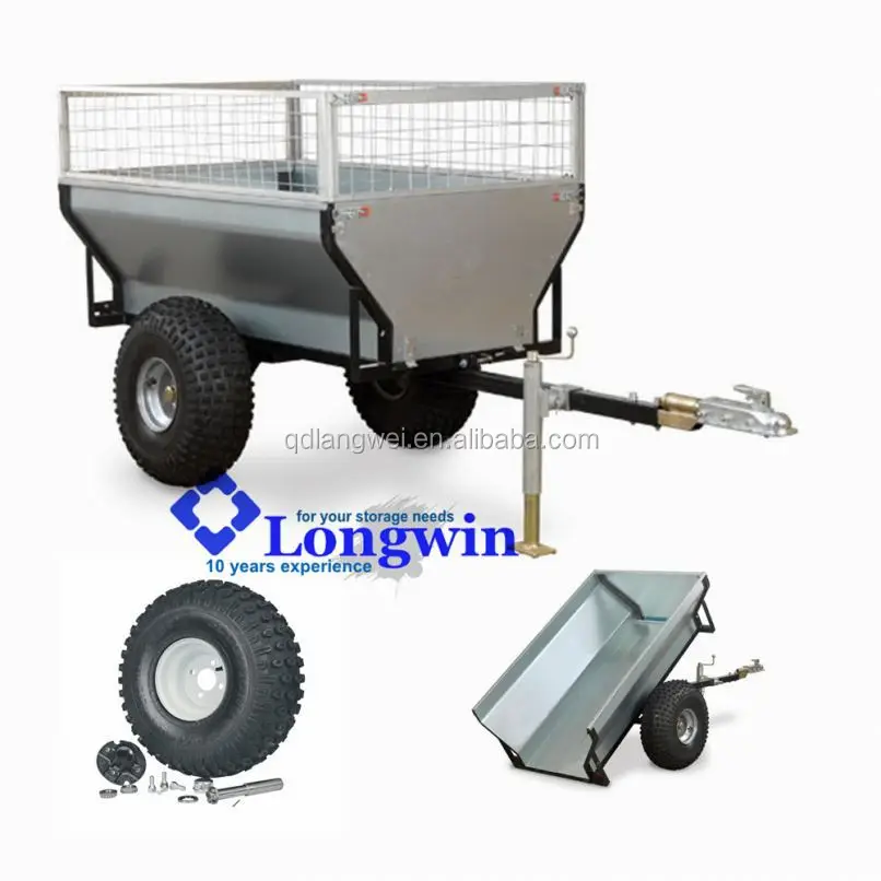 
Utility small farm garden tractor trailer / lawn tipping ATV trailer 