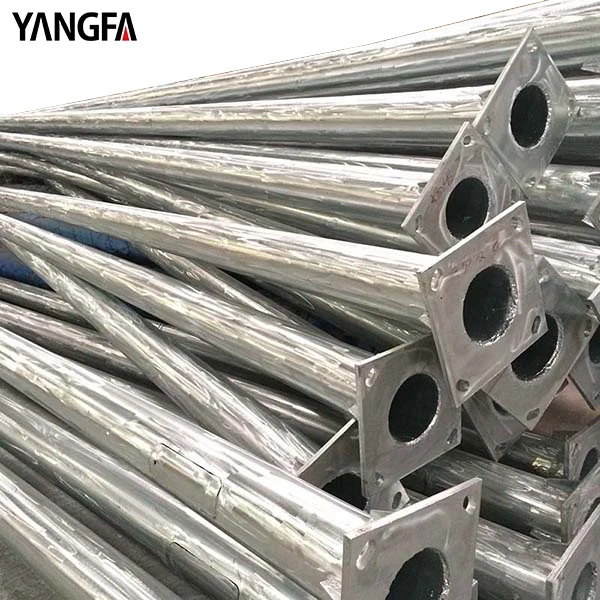 solar light pole, barber pole light, electrical steel poles