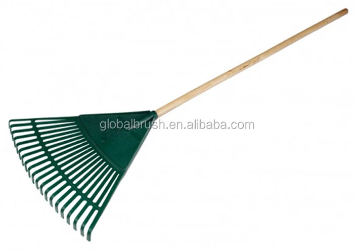 #8 factory wholesale 20 tooth dark green color plastic yard rake leaf collector