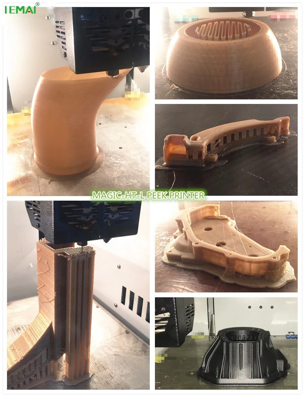 PEEK 3D Printer 310*310*480mm MAGIC HT L  3 D Printers machine with 450 Celsius nozzle