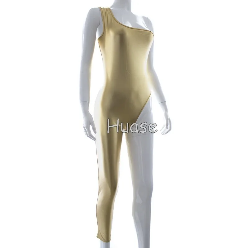 Sexy One Leg Bodysuit Playsuit Erotic Catsuit Costume Nightclub Dancing Clothing