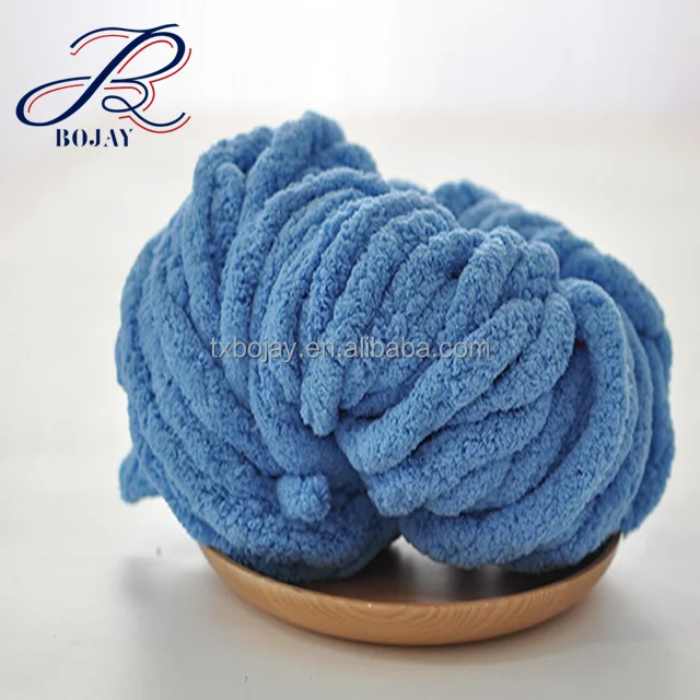 Chunky Vegan Yarn 2018 hot sale 100% Polyester Chenille yarn for Crochet hand knitting Baby Blankets Chunky Chenille yarn