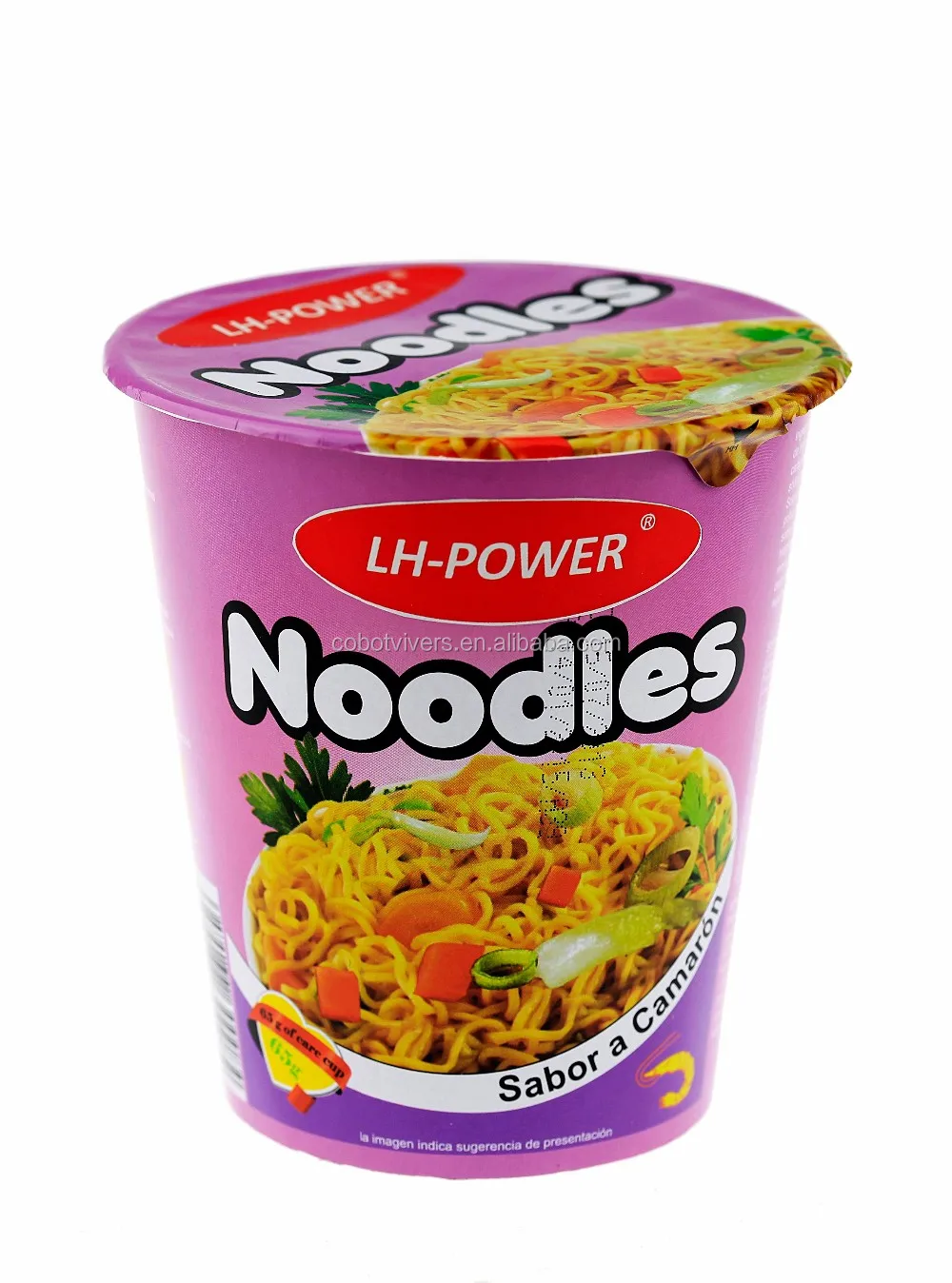 65 g halal cup of instant noodles, cup of noodles pasta shrimp flavor