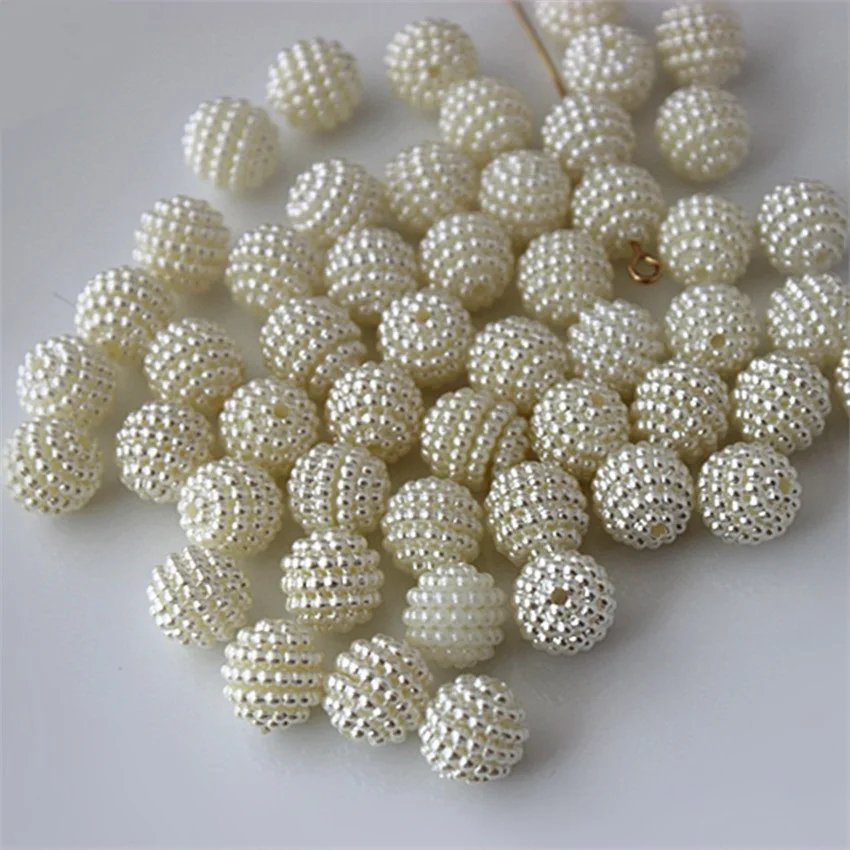 High Quality Round beads ABS pearls mounted removable type for clothing package shoe Crafts DIY