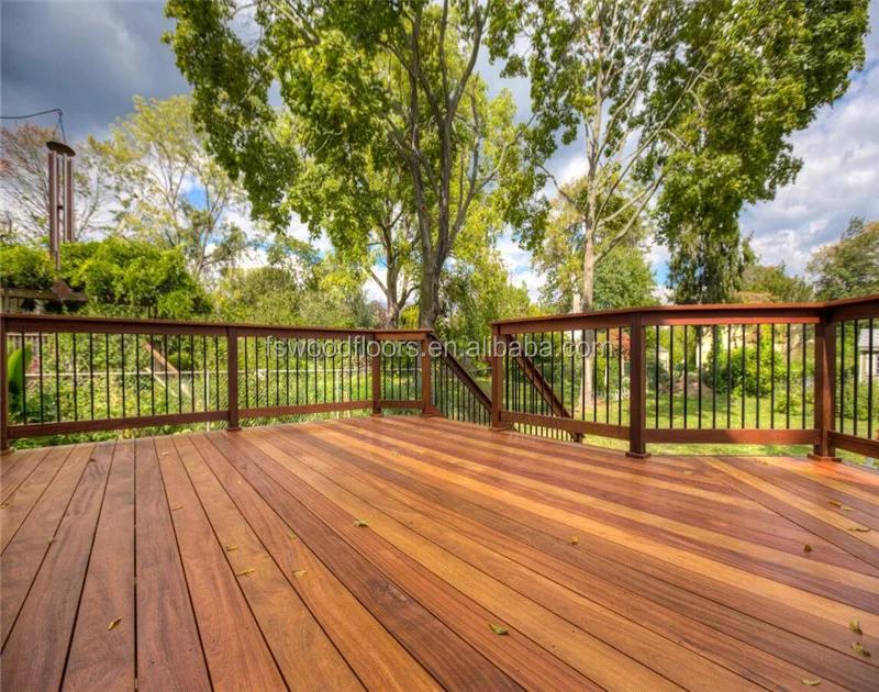 Exotic cumaru garden hardwood decking