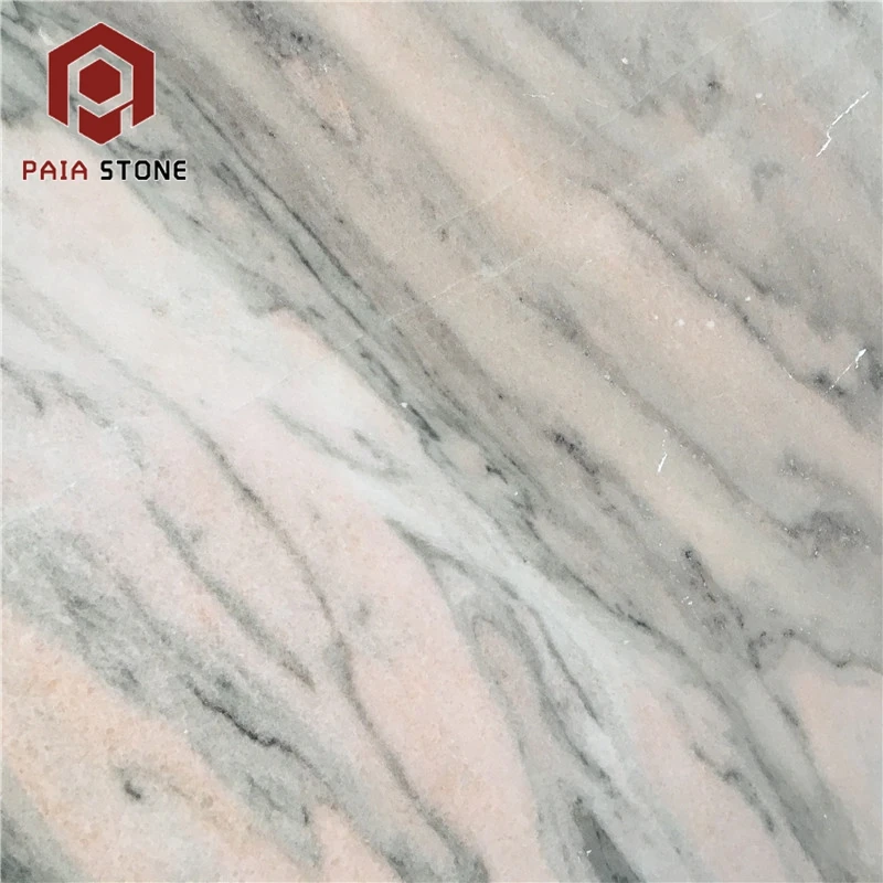 Natural Aurora Pink Stone China Marble Slab 24x24 Price