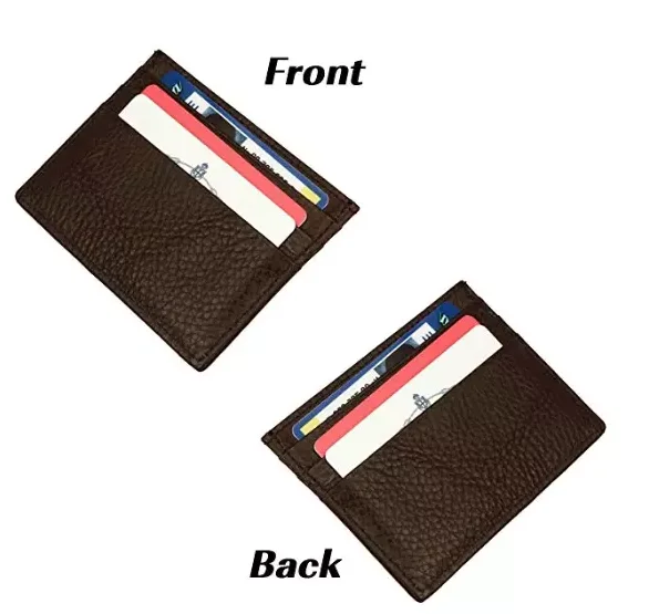 
Hot Selling Genuine leather Super Thin Compact Wallet Credit Card Holder 