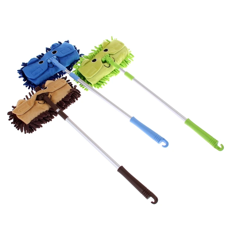 Microfiber Chenille Mini Cartoon Floor Cleaning Microfibre Mop With Telescopic Handle