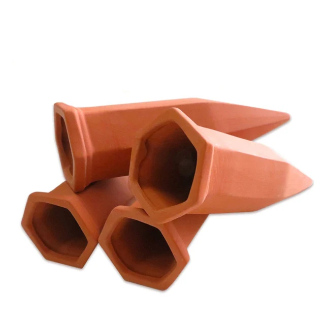 Terracotta Plant Watering Spikes 4 Pack Set Self-Irrigation Watering Stakes