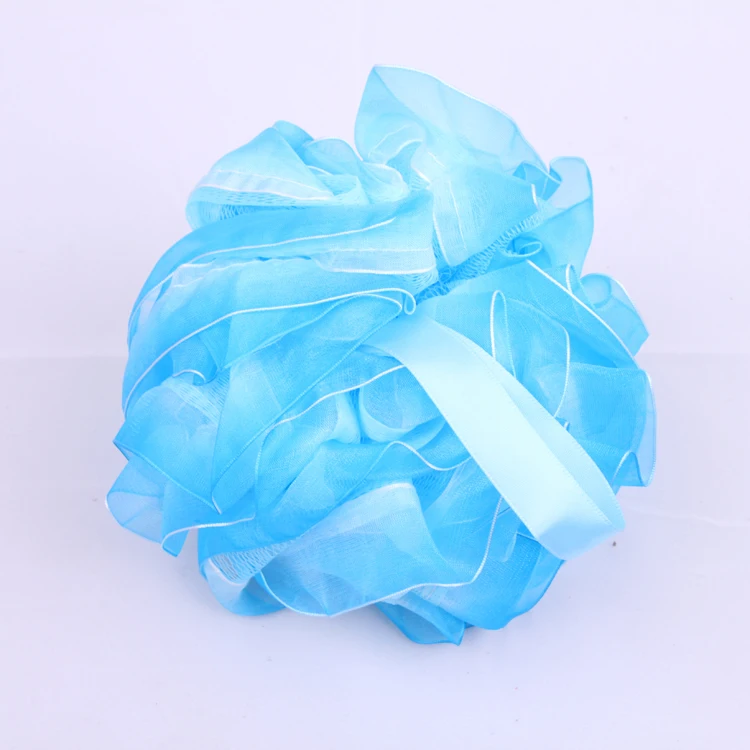 
PE material body rubbing ball multicolor flower loofah bath shower sponge 