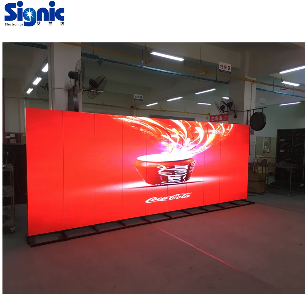 Signic NSELED ультратонкий Светодиодный P3mm комнатный напольный рекламный цифровой светодиодный дисплей для