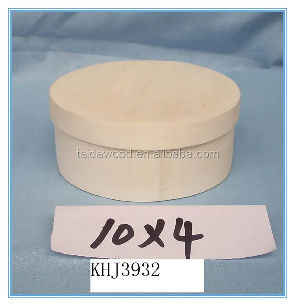 Оптовая продажа тонкая круглая деревянная коробка для