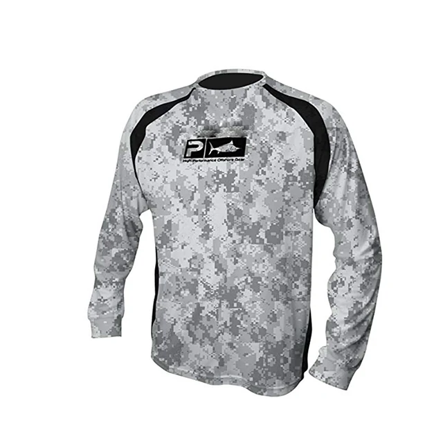 Мужские быстросохнущие рубашки из микрофибры с длинным рукавом и сублимационным принтом UPF 50, новый дизайн 2018