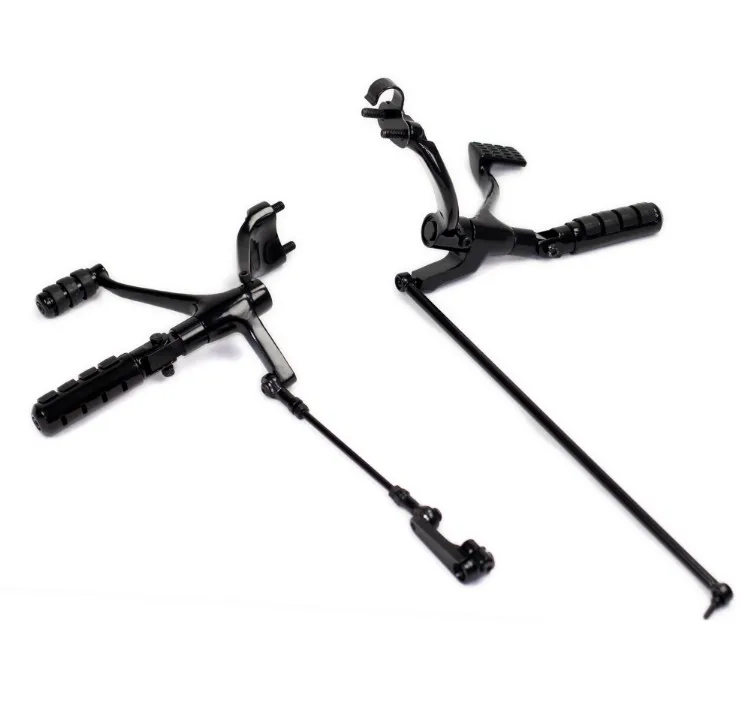 Black Iron Footrest Forward Control Kit Motor Bike Foot Pegs Motorcycles Foot Rest For Sportster Roadster Nightster 1622-0140
