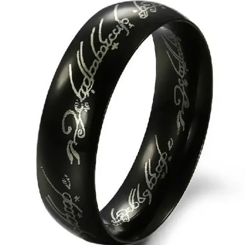
New Hot The Lord of the Rings Tungsten Ring Gold Color Ring Men and Women Gifts Wedding Jewelry 