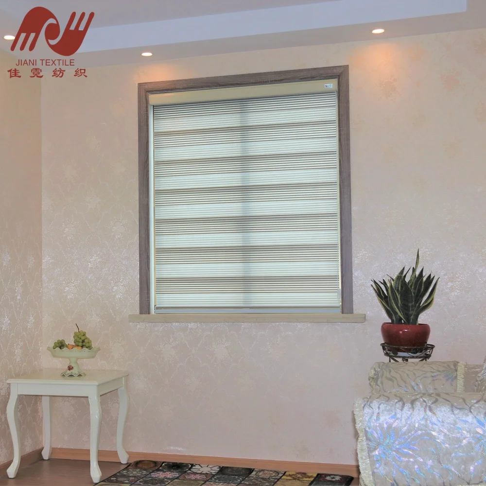 modern home decor balcony sunscreen light adjustment pleated zebra curtain fabric roller blinds