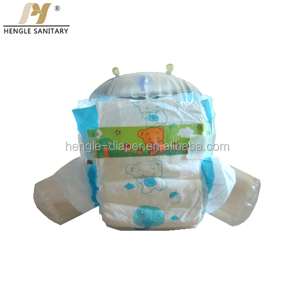 Newborn Grade A Disposable Baby Diaper Couche Bebe En Gros With Elastic Waistband