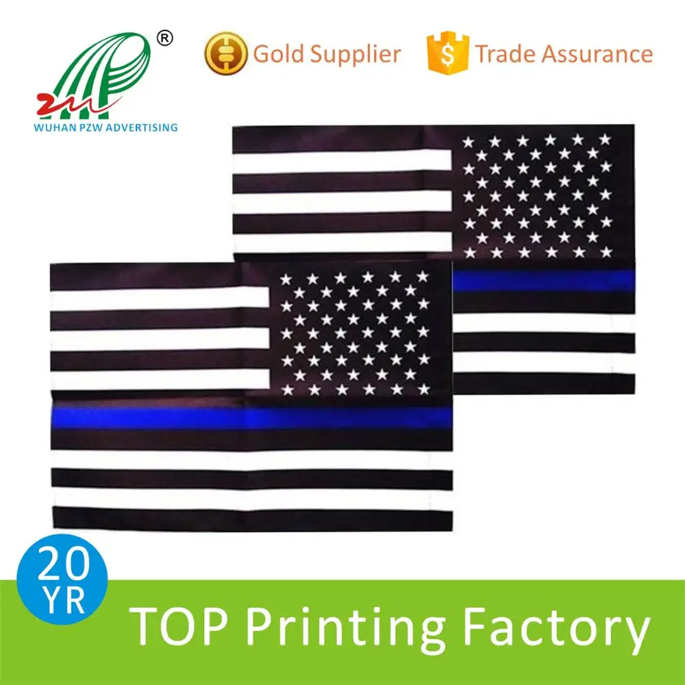 Wholesale High Quality Thin Blue Line Flag 3x5 American Police Flag