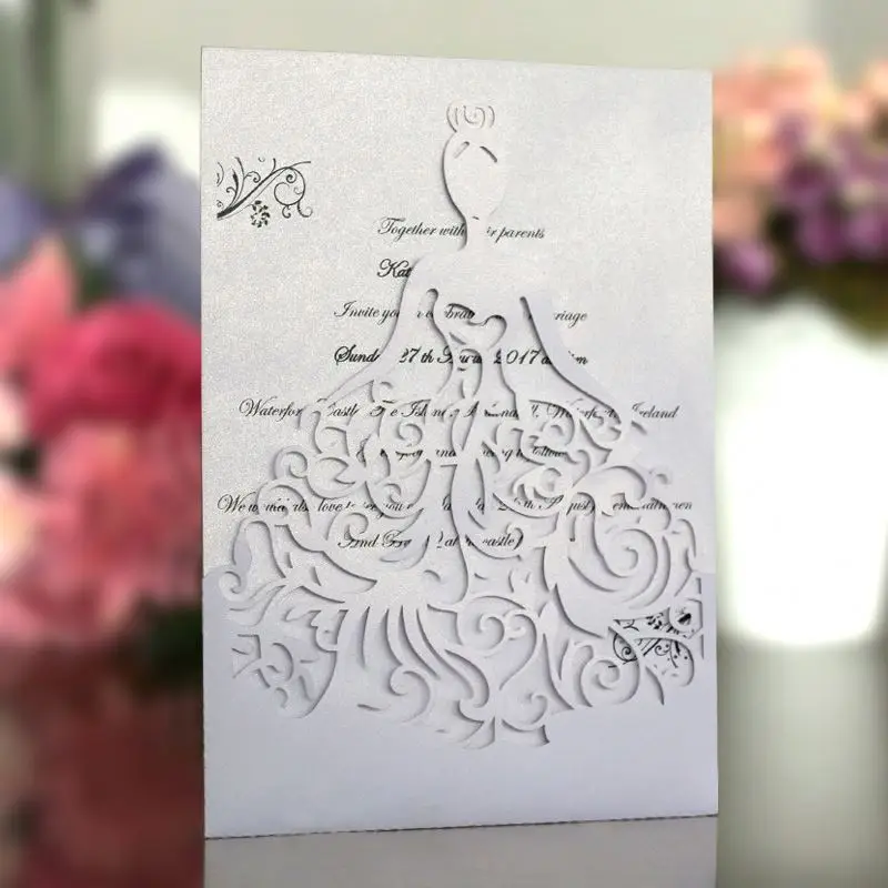 Hotselling Fancy Unique Love Design Wedding Invitation Cards
