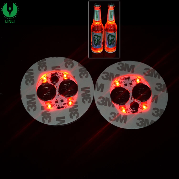 Mini Beer Festival Decoration Multicolor Led illumination Bottle Sticker With Slogan