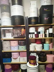 Round Shaped Preserved Mini Flower Hat Box ,Cylindrical Paper Single Rose Gift Boxes