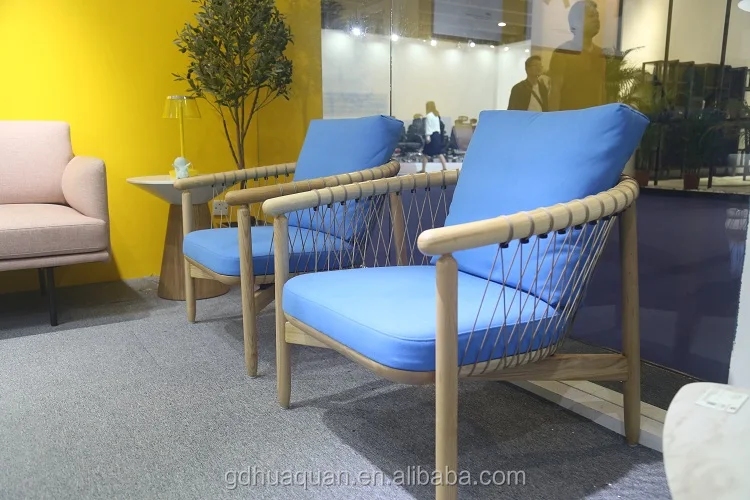 Vintage wooden sofa set designs fauteuil wooden rattan furniture armchair beraere rope chair