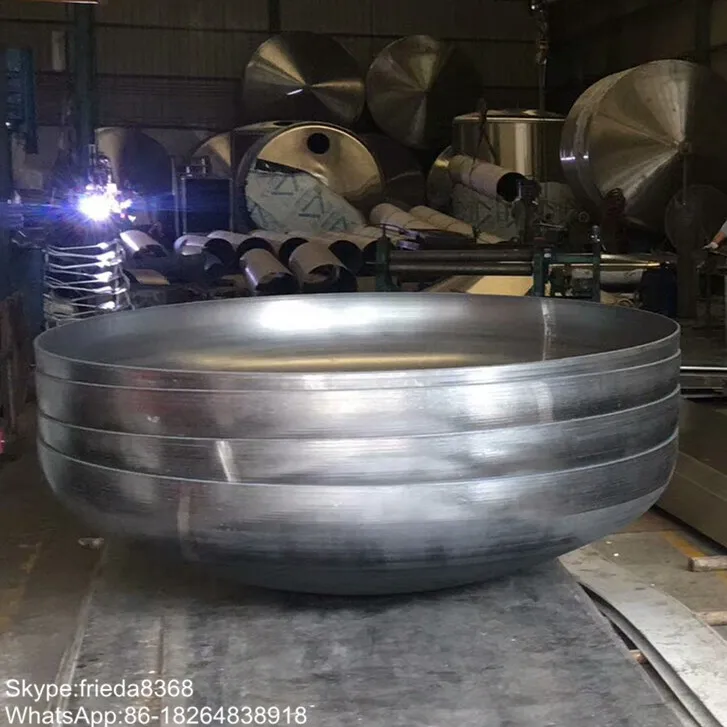 good quality large steel hemisphere tank pipe dome end cap for boiler