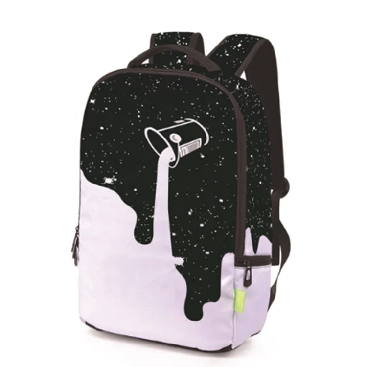 Colorful Travel Backpack Trend 3D Splash Ink Graffiti Creative College Students School Backpack