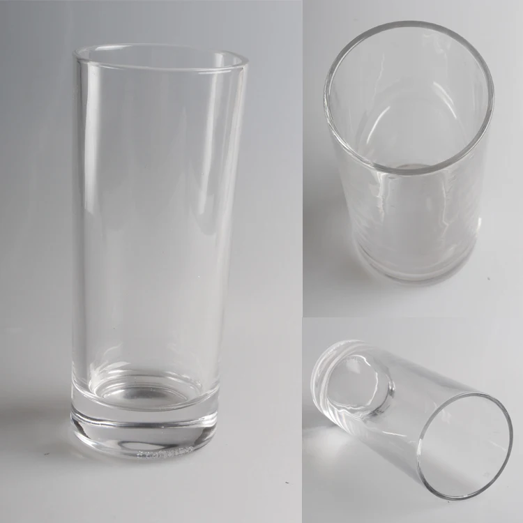 
345ML 285ml Clear Straight Round Glass Cup Drinking Glass 