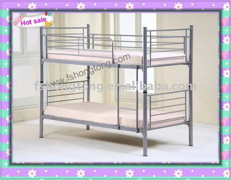iron steel metal bunk bed / single / twin / full   / queen   / king size /heavy duty bedroom furniture mattress