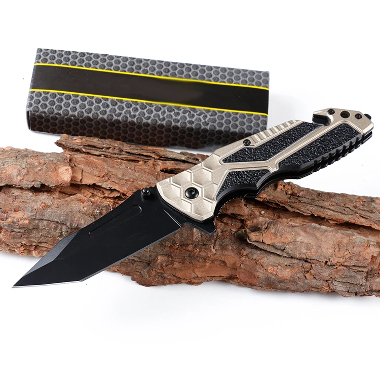 Хит продаж, карманный нож из нержавеющей стали для кемпинга со стеклянным выключателем и ремнем