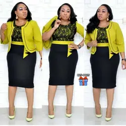 H & D Wholesale  women plus size  african women fashion clothes 2 piece set for fat women